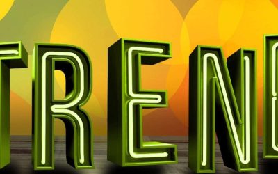 tylized word “Trends” in large neon font, representing innovation in water damage restoration