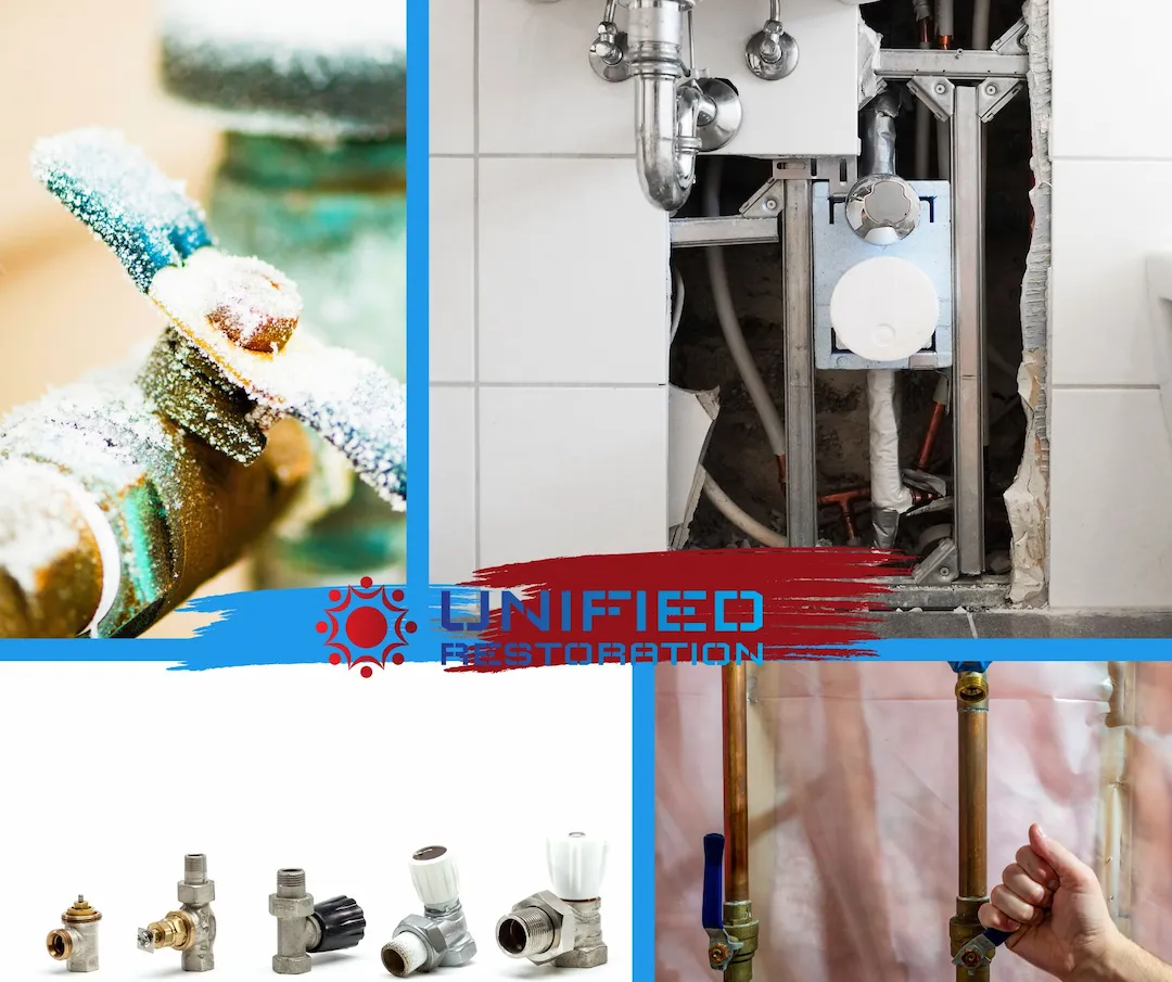 Home main water shutoff and labeled fixture shut-off valves