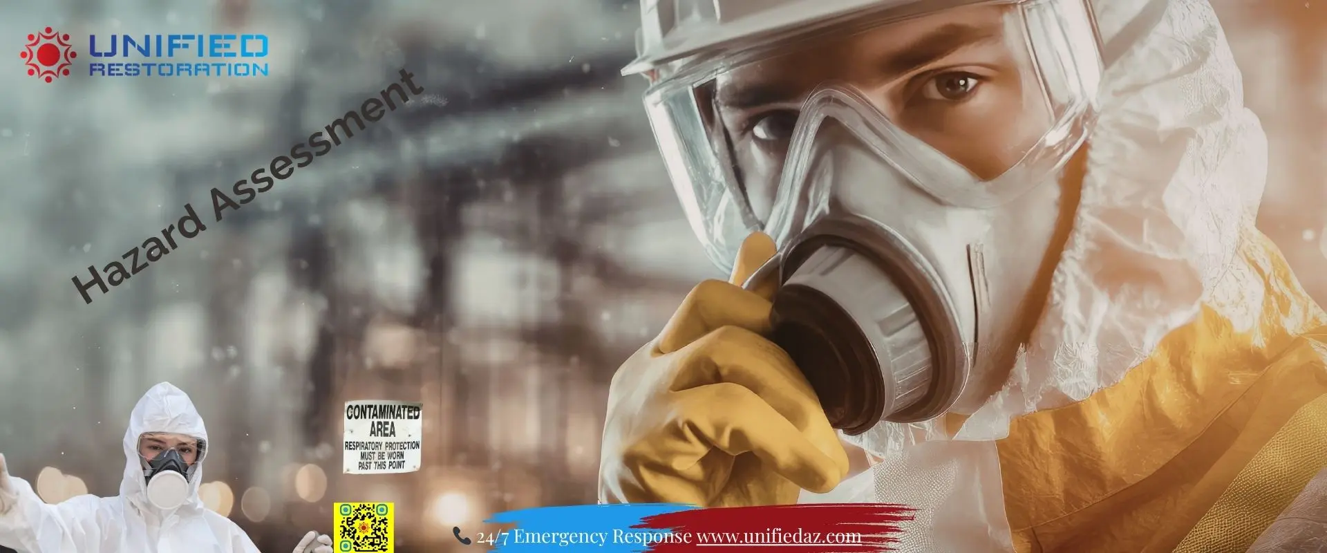 EPA certified asbestos abatement team performing hazard assessment in an Arizona home