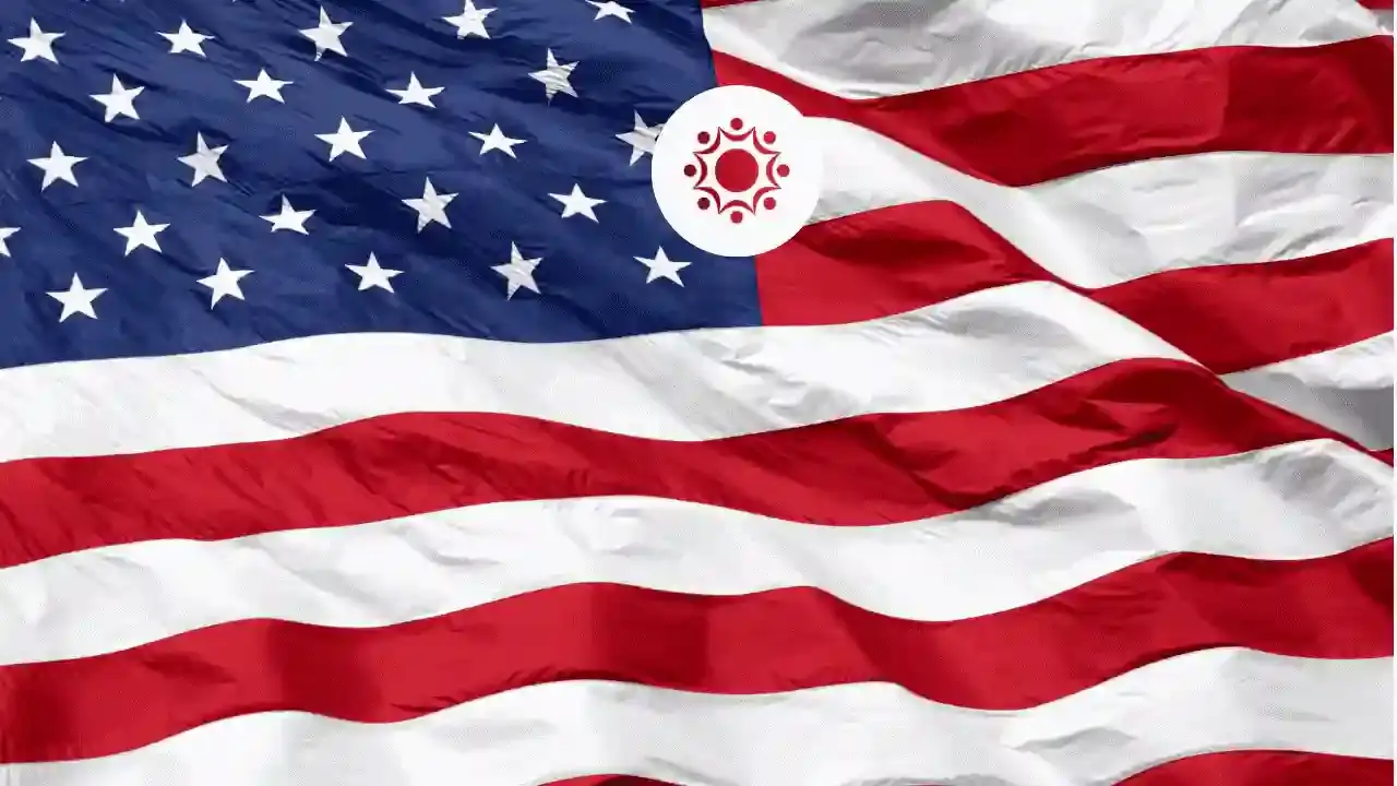 Unified Restoration LLC logo against an American flag backdrop.